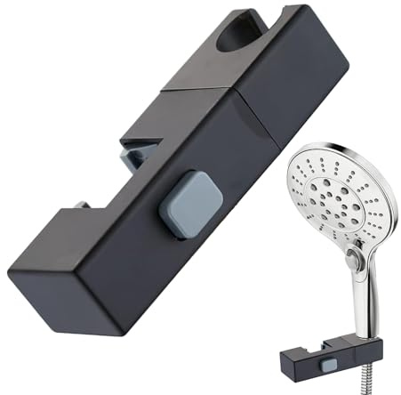 Soporte Para Cabezal De Ducha De Tubo Rectangular, Posicionamiento Flexible Del Rociador, 12,5 X 4,1 X 2,8 Cm, Soporte Ajustable Giratorio De, Base Para Rociador De Baño, Función De Clip Esta