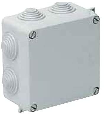 Solera 715 - Caja estanca con conos. IP55,IK 07. De 100x100x55.7 conos para tubos Ø máximo 25 (25M). Gris