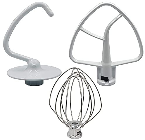 Kit miscelatore per KSM150 include frusta per pasta e frusta piatta rivestita, set di riparazione per miscelatori da 3 pezzi compatibile