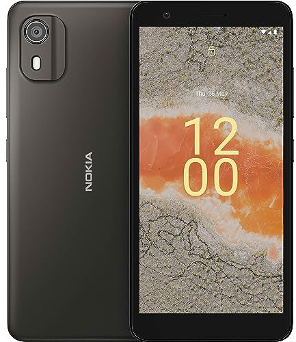 Nokia C02 5.45 Dual SIM Smartphone, Android 12 (Go edition) - 5MP Rear / 2MP Front Camera, Portrait Mode, 2GB RAM/32GB ROM, Tough build quality with IP52 Rating, 3000mAh battery - Charcoal