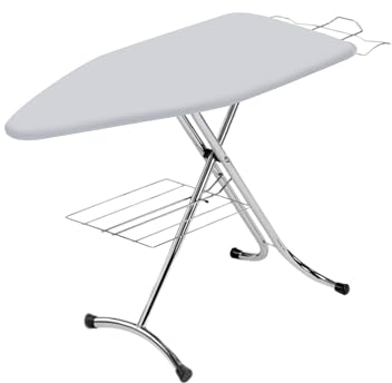 Top House Italia Prestige Profi Bügelbrett - 123 x 48 cm - platzsparend, robust, zusammenklappbar - Antifaltenabdeckung