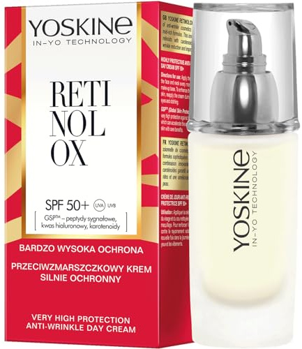 Yoskine Retinolox Anti-Falten Tagescreme LSF 50+ Hochwirksamer Sonnenschutz für strahlende Haut