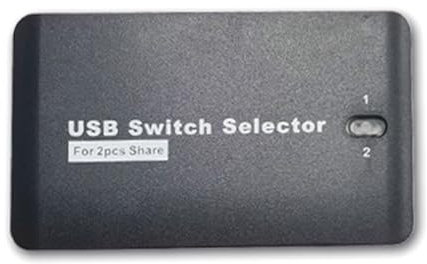 Klaisy Commutateur KVM USB 2 ordinateurs partageant les mêmes périphériques USB 2 entrées 4 sorties pour un transfert de données stable