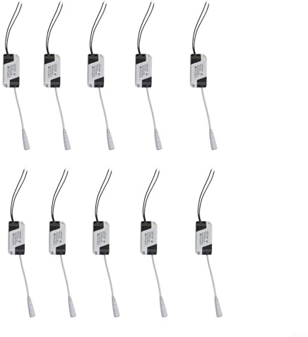 Drhomeam LED Transformer Driver,8-18W trafo Konstantstrom, 24-46V DC Anschluss,Led Licht Lampe Treiber Adapter Trafo Netzteil für Deckenleuchte, Straßenleuchte, Tunnellampe(8-18W 10 Stück)