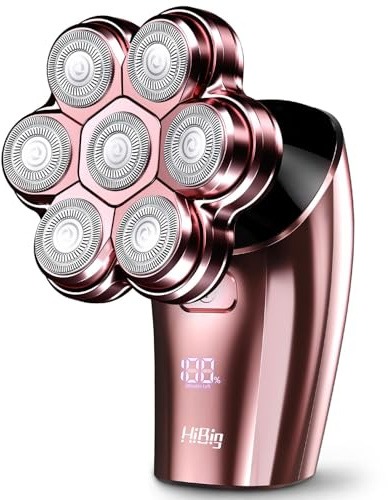 HiBig Rasoio Elettrico Donna, 5-in-1 Depilatore Corpo Donna, 7D Rasoio Elettrico Staccabile Magnetico ad Arco, IPX7 Impermeabile, Corpo braccia gambe Ascelle Ricaricabile e cordless Donne,Regalo Donna