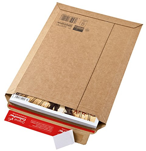 Versandtasche aus Wellpappe Karton mit Selbstklebeverschluss und Aufreissfaden | CP010.03 -Innenmaß 215x300x50mm | braun 100 Stück