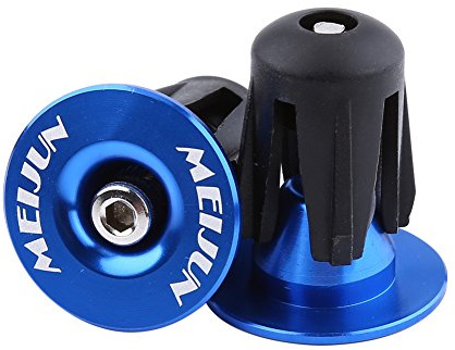 Bicycle Handlebar End Plugs, Bike Handlebar Caps, Aluminum Bike Handlebar Grips Handle Bar Stoppers for Road Bike Cycling Mountain Bike (2pcs)(Blue)