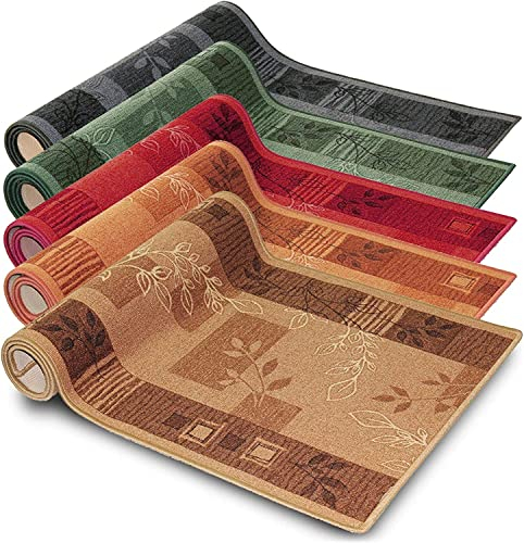 Floordirekt Küchenteppich Flur Teppich Läufer rutschfest - für Küche oder Wohnzimmer nach Maß kurzflor Küchenläufer Meterware 67x200 cm Terra