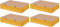 4 Stk. Transport-StapelkastenTK612-TD, gelb, mit transparentem Deckel, 600x400x131 mm (LxBxH), aus PP, Volumen: 22 Liter, Traglast: 40 kg, lebensmittelecht