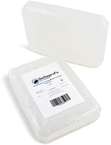 Seifenprofis - Aloe Vera Seife- Glycerinseife Rohseife Seifenbasis (2kg SLS+SCS-Frei) 100% Vegan zum Seifengießen - Transparent