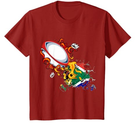 Maglia Rugby Sudafrica, Springboks Rugby South Africa Flag Maglietta