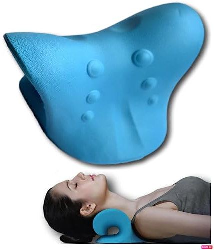 JSM FITNESS Estirador y Relajador de Cuello para Alivio del Dolor - Dispositivo de Tracción Cervical Ortopédico y Corrector de Postura - Ideal para Oficina - Corrector de Postura, Tensión y Joroba