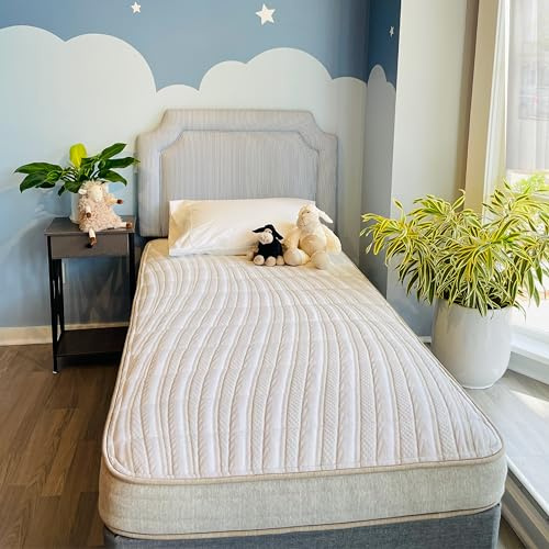 Ethical Mattress CO 6 Kid’s Mattress, Toxin-Free, Made in the USA with Organic Cotton, Wool, Latex & Pocketed Coils (Bed-in-a-Box); Perfect for bunk beds, trundles & Platform beds - Twin Size