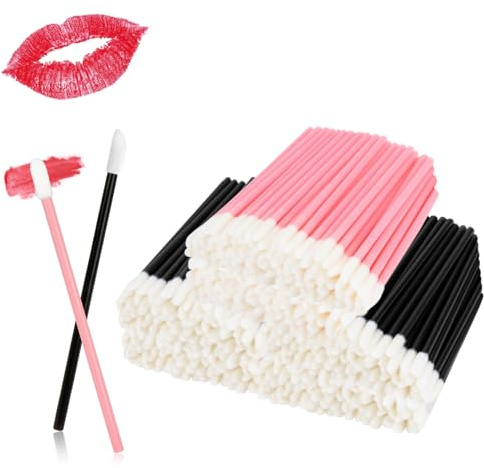 300 Lip Applicators Brush Disposable - MAQIHAN Lip Gloss Applicators Brushes Lipstick Bulk Make Up Sticks Artist Tools Kit Esthetician Essentials Supplies Doe Foot Lip Stick Makeup Brushes Wands