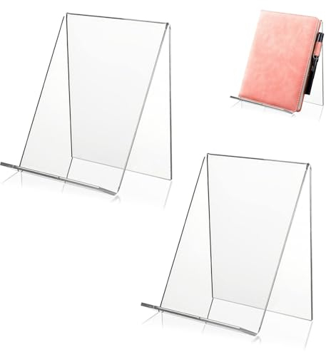 Support de Livre, Porte-livres en Acrylique, Presentoir Livre Plexiglas, Serre Livres Transparent, 2 Pièces