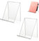 Acryl Buchständer, Schräg, 2 Stück - Transparente Acryl Bücherregal, Buchhalter Tisch, Tablet Halter, Prospektständer