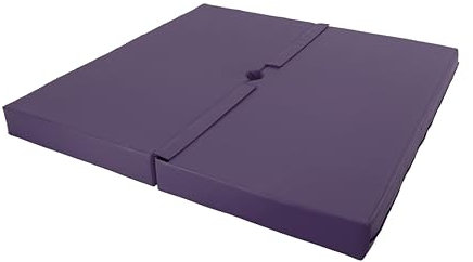 Pole Dance Matte 10cm viereckig - 120cm Breite - rutschfeste Bodenmatte mit Öffnung für Pole Dance Stange - quadratische Schutzmatte Sturzmatte - Gymnastik Fitness Zubehör