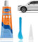 Colle Carrosserie Voiture,Colle pare Brise,Silicone Noir,Mastic Carrosserie Voiture,Résistance aux hautes et basses températures,Pour le collage et l'étanchéité des portes et fenêtres de voiture