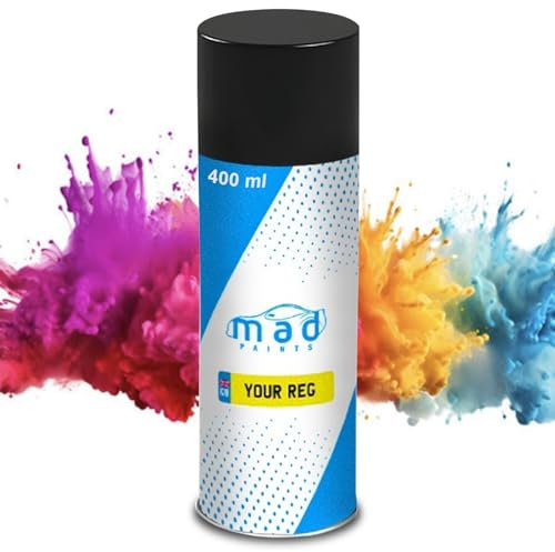M.A.D MYLDAN AUTO DESIGN Custom Car Spray Paint by Registration - 400ml Touch Up Mixed Aerosol with Wide Nozzle for Vehicle Scratch Repair - Factory-Matched Automotive Paint Made in UK