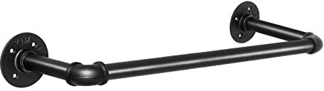 60CM Wall Mounted Clothes Rail Wall Mount DIY Industrial Pipe Clothes Bar Rack Decor Bathroom Hardware Towel Bar Accessory for Bathroom Handrail Towel Rack Holder Hanger 1PCS