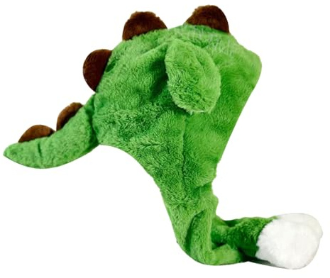 DVOFU Dinosaur Hat with Moving Ears Cute Plush Flannel Animal Hat Headwear Women Girls Cosplay Hats Dressing Up for Christmas Party Holiday