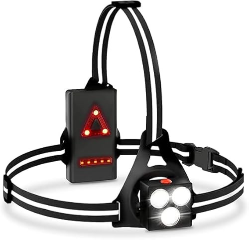 2025 Running Lights for Runners Chest Lamp – Body Torch for Runners Lights 90° Adjustable Beam Angle360° with USB Rechargeable Waterproof Taillight 3 Modes for Night Runners Jogging Dog Walking Hiking