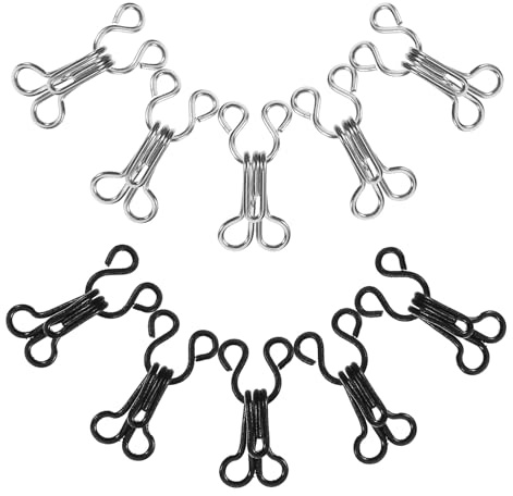 POPETPOP 400 pièces Lot de Crochets et Œillets Couture pour Soutien-gorge Vêtements Pantalons et Jupes Fermoirs Solides pour Couture DIY Accessoires de Mode