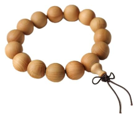 Naturligt Thuja Trä Armband 15 Mm Mala Bön Pärlor Buddhistiska Rosenkransen Unisex