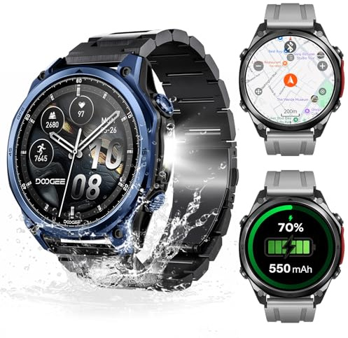 Luzglo Anywise W1 Pro Orologi Smartwatch uomo,GPS Dual-Band & Mappe Offline, 5 ATM, 18 Giorni Autonomia, Display AMOLED HD 1,43, 170+ Modalità Sport,Chiamate Bluetooth,Compatibile con Android/iOS