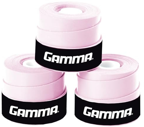 GAMMA Sports Supreme Overgrip for Tennis, Pickleball, Squash, Badminton, and Racquetball Racquets, 3-Pack, Pink