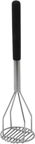 Winco 4-Inch by 18-Inch Round Potato Masher with Plastic Handle