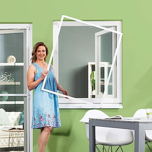 empasa Insektenschutz Fliegengitter Fenster Alurahmen individuell zuschneidbar Master Slim weiß, braun oder anthrazit in verschiedenen Größen