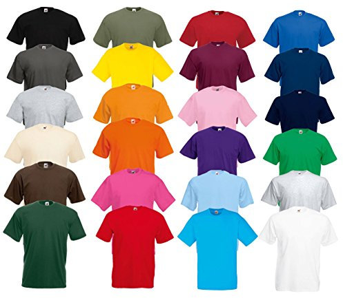 Fruit of the loom Herren Valueweight Tee T-Shirt, Weiß (White 000), Large