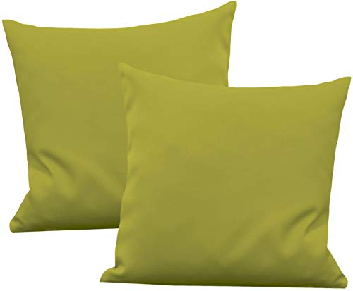 Kissenbezug Marie, Made in Germany, Kissen Kissenbezüge Kopfkissen Dekokissen Zierkissen Sofakissen Kissenhülle, 1 Stück, Apfelgrün, 50x50cm