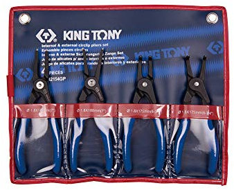 KING TONY 42154GP Lot de 4 pinces à circlips