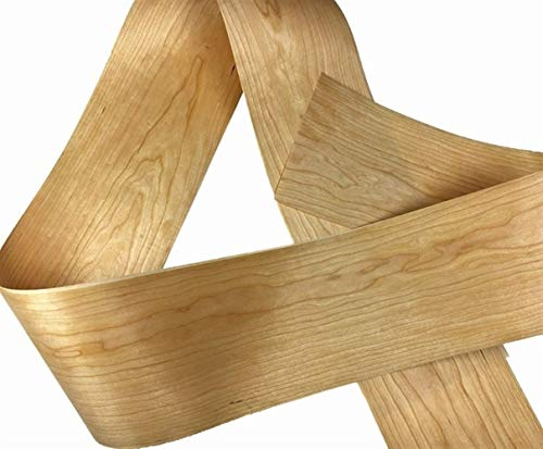 No Logo 2pcs / Pack L: 2.5meters Breite: 200 mm Dicke: 0,2 mm Kirschbaum Bark Furnier Massivholz Lautsprecher Skinning Veneer