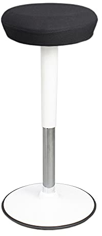 Selsey Trobber - Sgabello da bar con effetto oscillante, ergonomico, altezza 60-85 cm (nero)