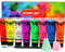 Bowitzki Pintura corporal de neón UV, 8 x 30 ml, kit de pintura facial, luz negra, kit de maquillaje que brilla en la oscuridad, pintura facial fluorescente para adultos, festival