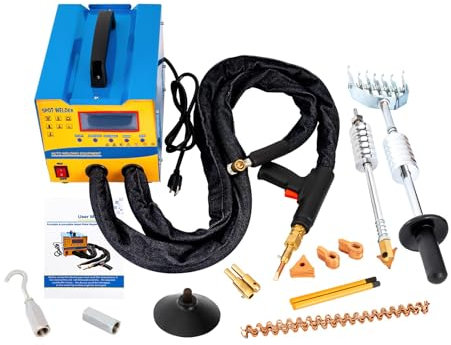 Máquina de reparación de abolladuras, extractor de abolladuras con soldador por puntos, kit de reparación de abolladuras con soldador de pernos de 3000 W, máquina de soldadura por puntos de 7 modelos