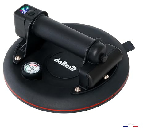 deBaur - Professionell elektrisk kakel sugkopp DB-900 - lastkapacitet 160 kg - sugkopp för transport och flyttning av glas, porslinsstenar, marmor, burspråk och golv