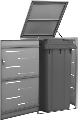 Générique Abri pour Poubelle 69x77,5x112,5 cm INOX,Maison & Jardin,Produits ménagers,Accessoires pour conteneurs à déchets,Cache-conteneurs à déchets,Anthracite,48.5 LB,149554