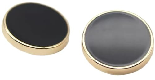 Codulu Botones Vintage con Botones Redondos para Coser, Abrigo, Camisa, suéter, botón de Repuesto para niños, Blazer, Uniformes, Manualidades, Decorativo, 23 mm, Negro/Dorado