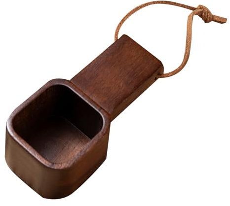 Cuchara de madera, cuchara medidora de café y té, utensilio de agitación natural, cuchara de madera multiusos para cocinar, sopa, mezclar y almacenar recipientes, larga vida útil