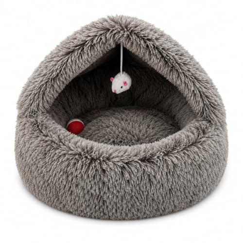 Genérico Cama Gato,Cama Perro pequeño, para Perros, Gatos,casa para Gatos,Cueva de Felpa Gatos
