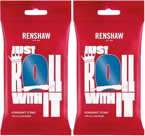 Renshaw Atlantic Blue Ready to Roll Fondant Icing, 250 g (Pack of 1)