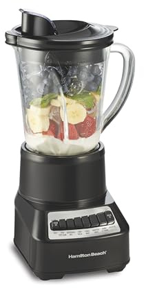 Hamilton Beach Wave Crusher Blender for Smoothies With 40 Oz Glass Jar