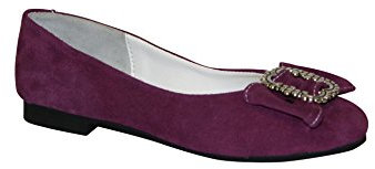 Edelnice Trachtenmode Damen Trachten Leder Ballerinas lila Gr 37