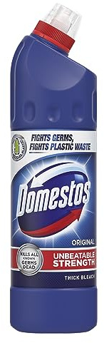 Domestos Original Thick Bleach disinfectant that eliminates 99.99% of bacteria and viruses* unstoppable strength 750 ml
