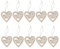 10 Stück Deko-Herz Anhänger Holz Mr Mrs Hochzeit Dekoration Deko-Hänger mit Schnur
