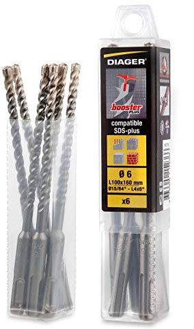 Diager, Foret Béton 4G4 SDS+ 16X310Mm Boîte de 6